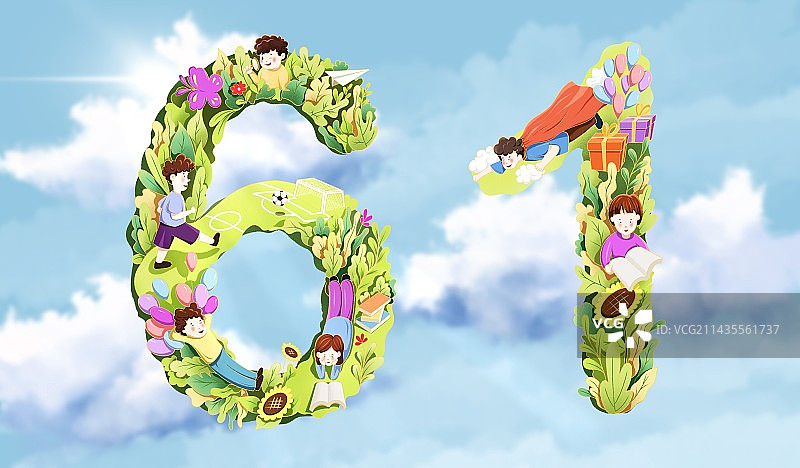 六一儿童节插画图片素材