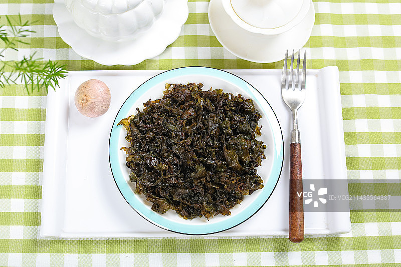 特色野菜美食地软皮地皮菜图片素材