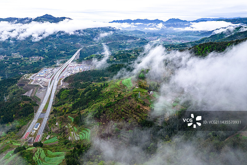 开州谭家、雪宝山北收费站图片素材