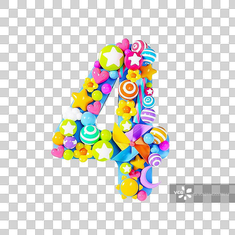 C4D立体数字元素图片素材