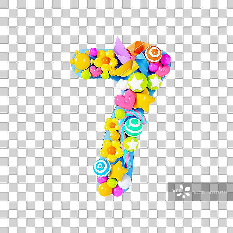 C4D糖果数字元素图片素材