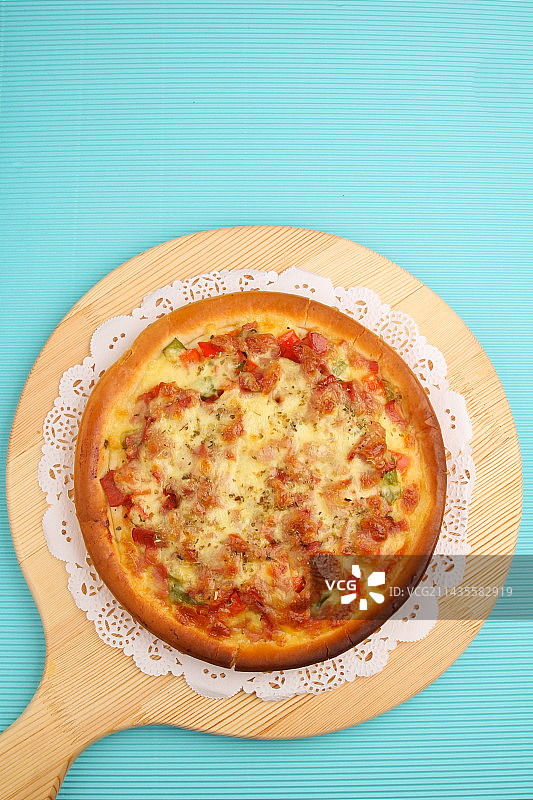 新奥尔良烤鸡披萨图片素材