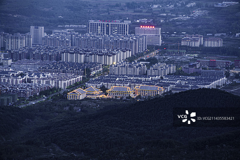 俯瞰登封夜景图片素材
