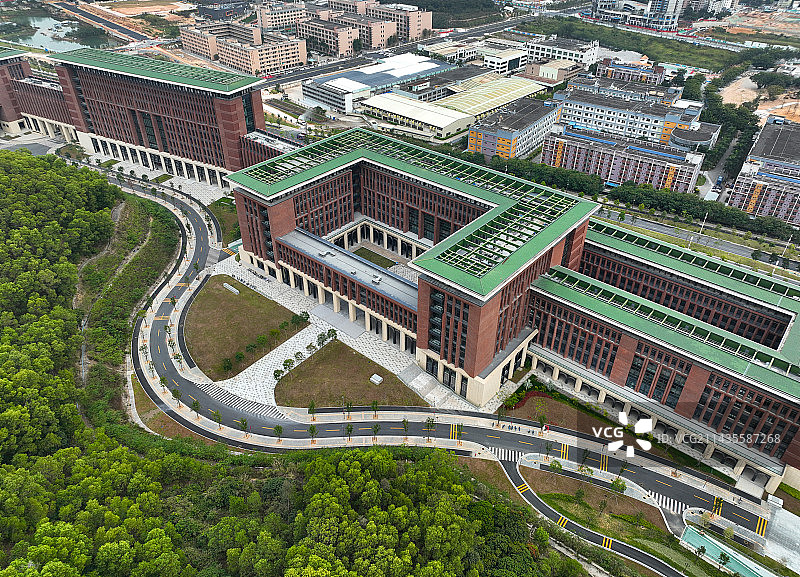 广东省深圳市光明区中山大学深圳校区航拍图片素材