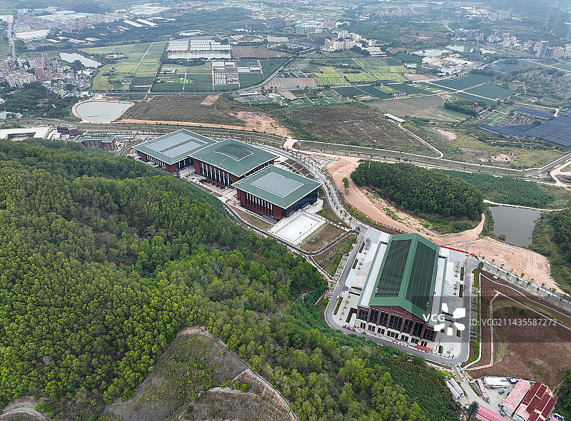 广东省深圳市光明区中山大学深圳校区航拍图片素材