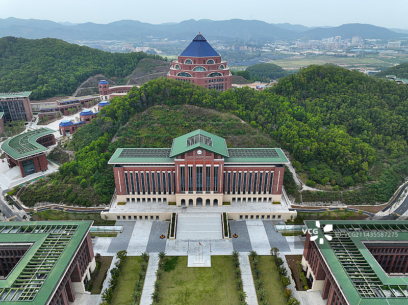 广东省深圳市光明区中山大学深圳校区航拍图片素材