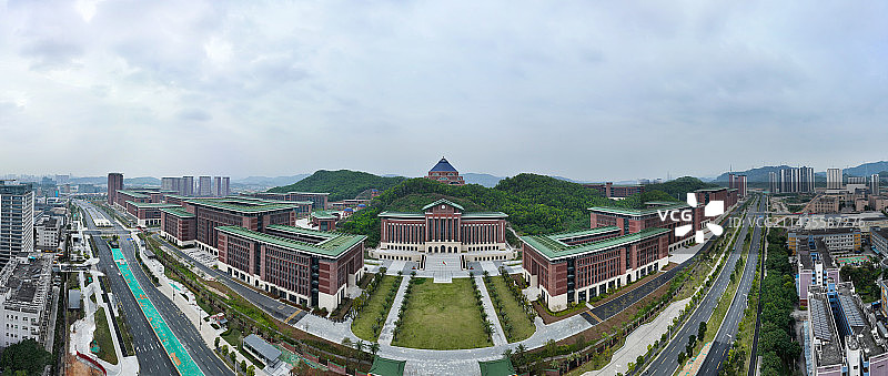 广东省深圳市光明区中山大学深圳校区航拍图片素材