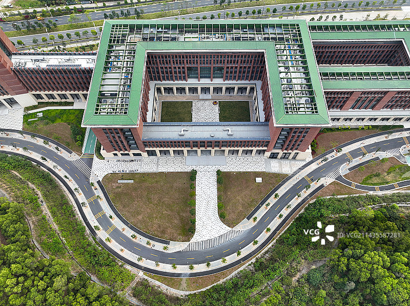 广东省深圳市光明区中山大学深圳校区航拍图片素材