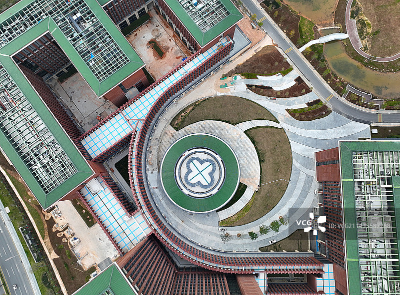 广东省深圳市光明区中山大学深圳校区航拍图片素材