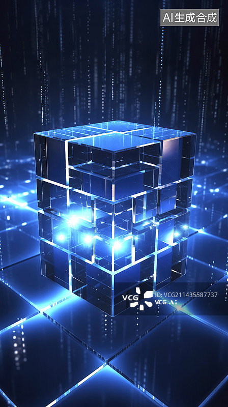 【AI数字艺术】科技魔方系列图片素材