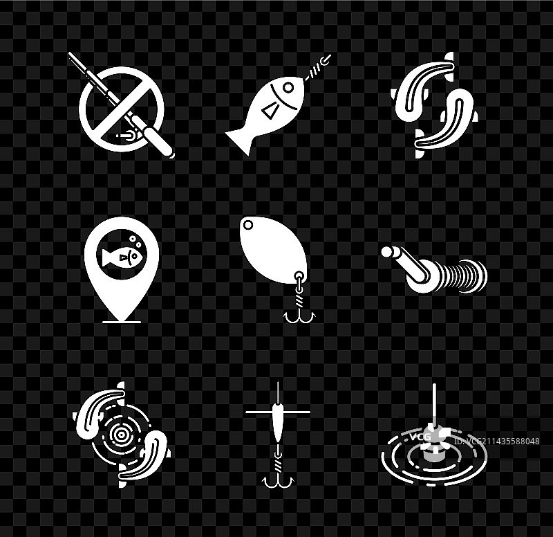 禁止钓鱼鱼钩鱼漂图片素材