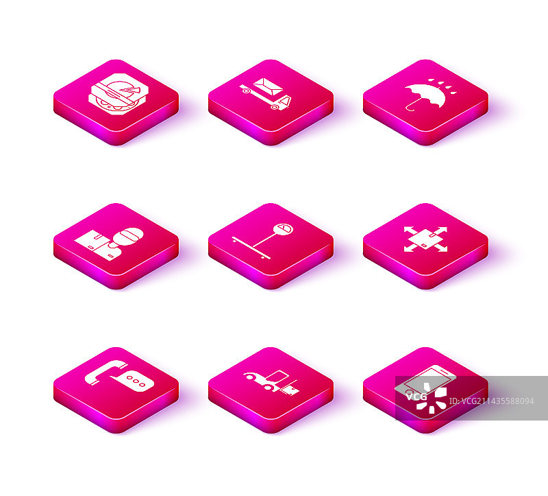 电话语音气泡聊天叉车套装图片素材