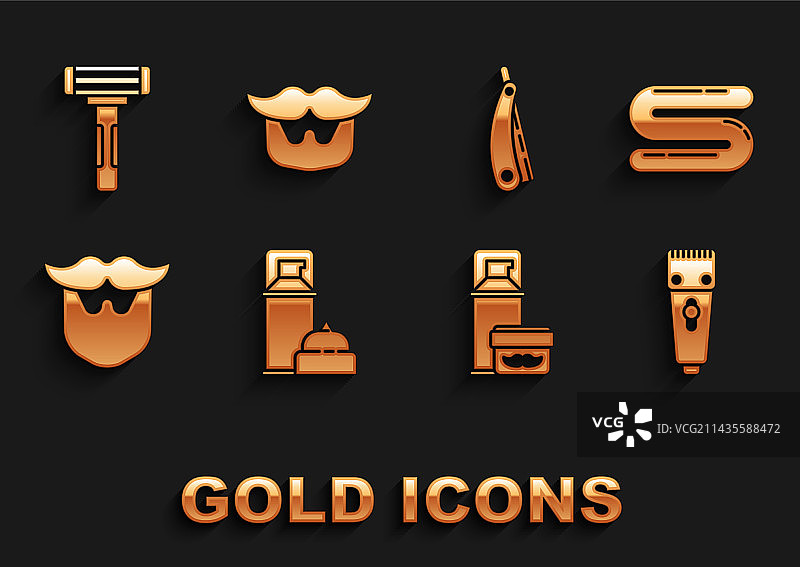 剃须泡沫凝胶毛巾套装图片素材