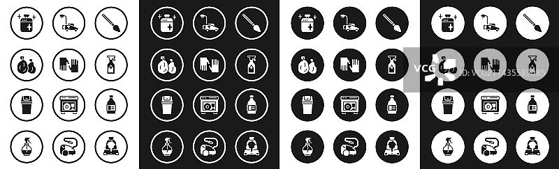 手柄扫帚、橡胶手套、垃圾袋图片素材