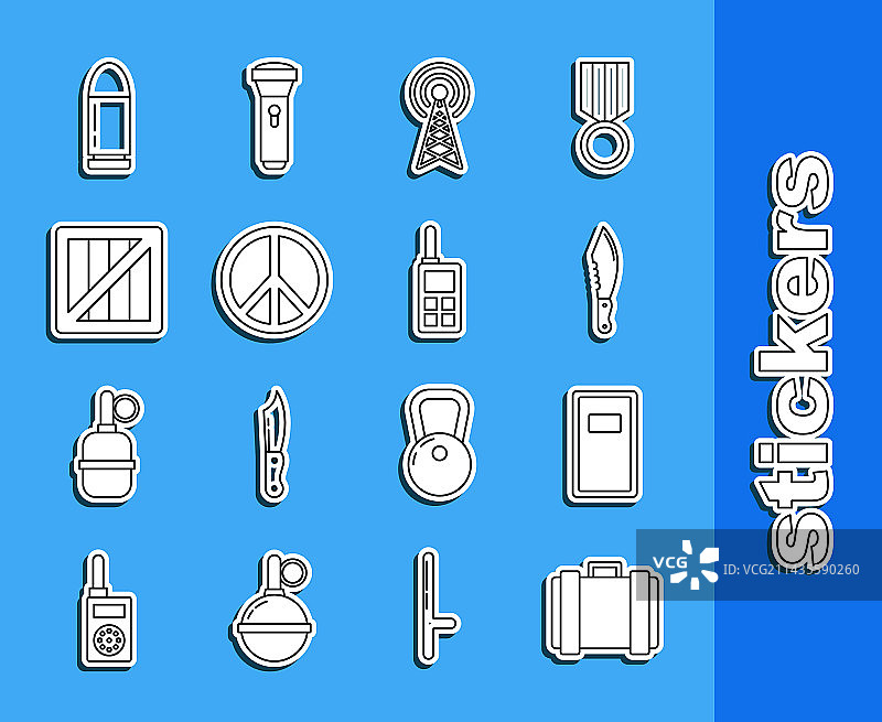 军用弹药箱警察突击线条组合图片素材