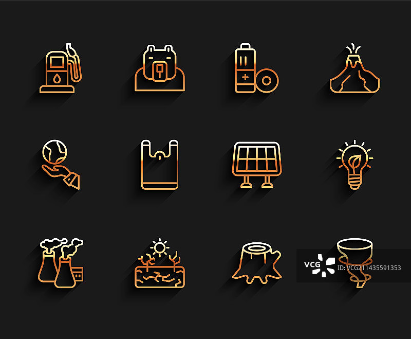 工厂烟雾干旱汽油气体线条图片素材