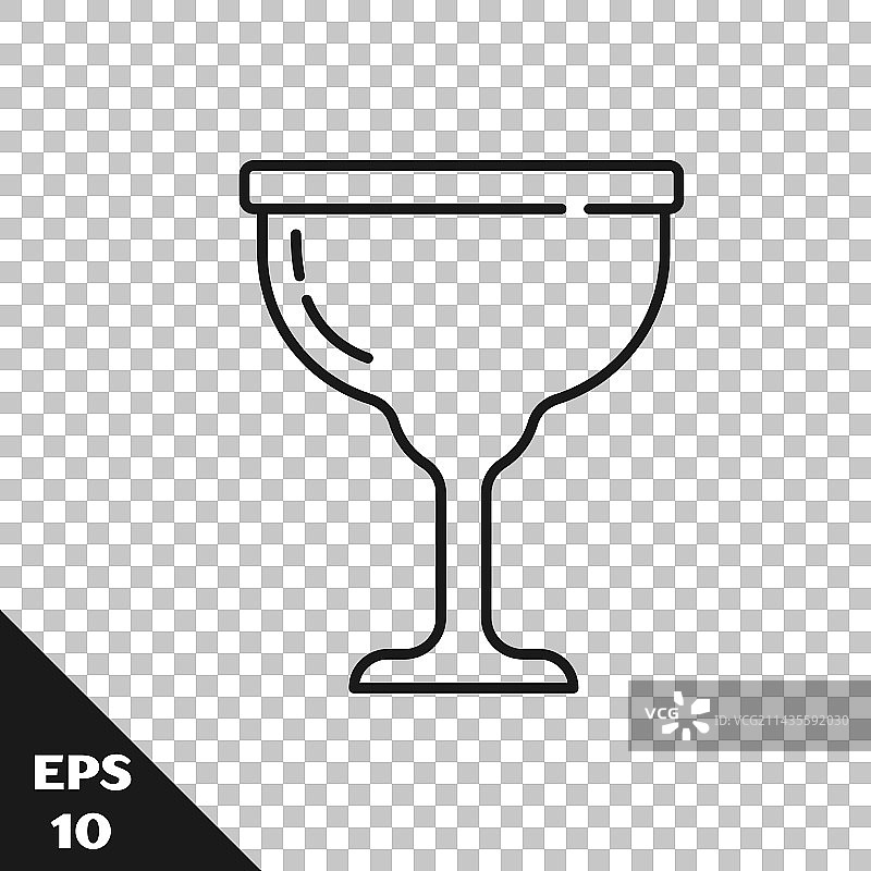 黑色线条犹太圣杯图标图片素材