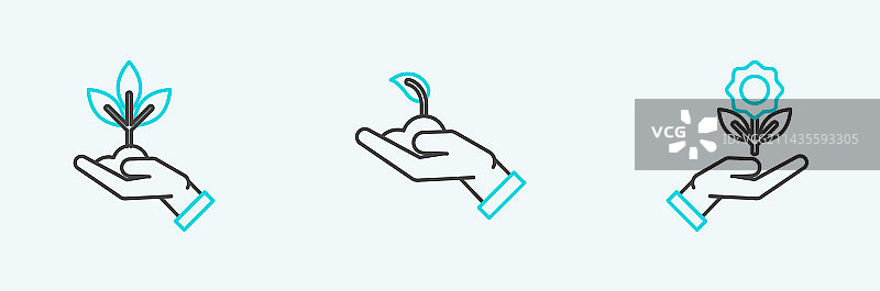 手持鲜花植物图片素材