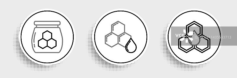 蜂蜜罐线条设计图片素材