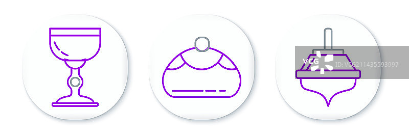 光明节陀螺、犹太圣杯和糖果图片素材