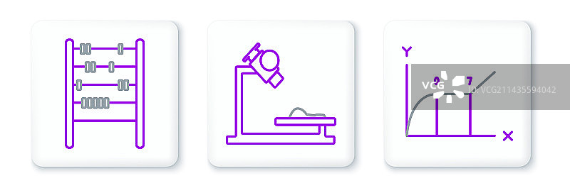 线条：饼图信息图算盘图片素材