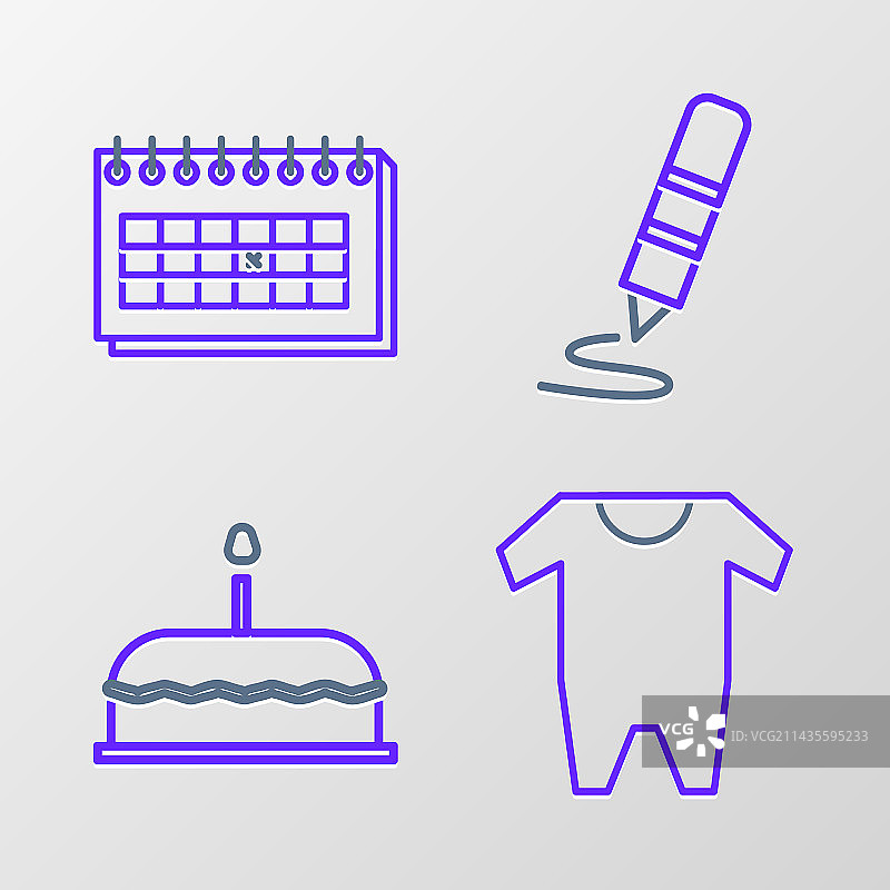 婴儿服和生日蛋糕系列图片素材