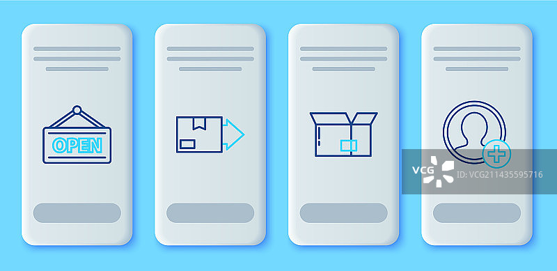 纸箱和悬挂标志图片素材