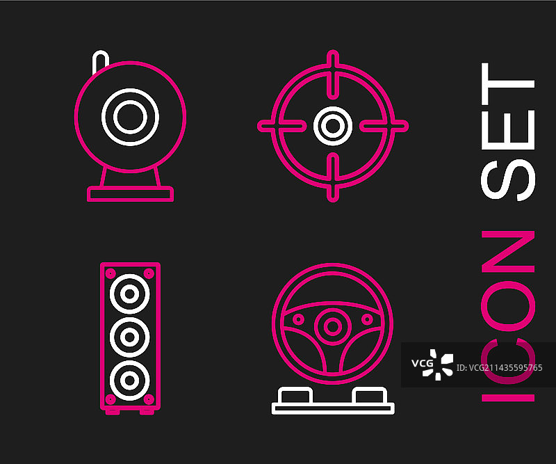 赛车模拟器驾驶舱立体声扬声器图片素材