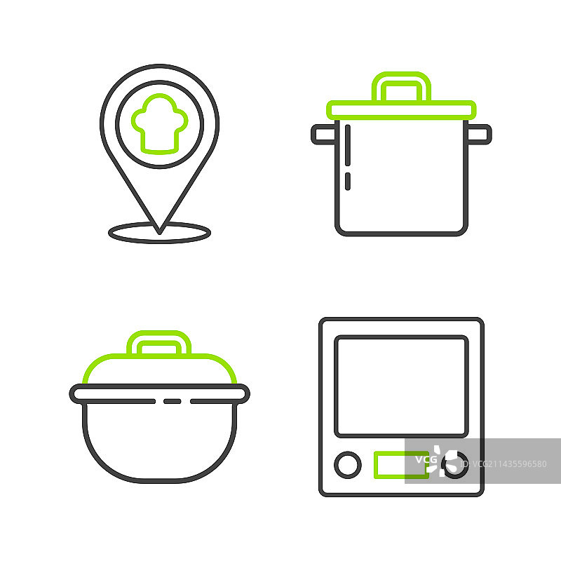 电子秤烹饪锅厨师帽子图片素材