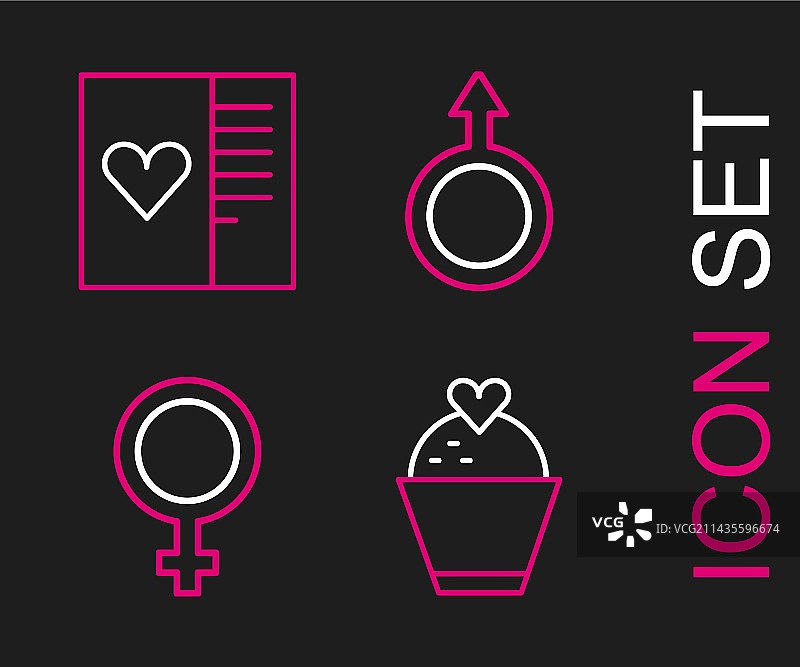 心形女性符号结婚蛋糕图片素材