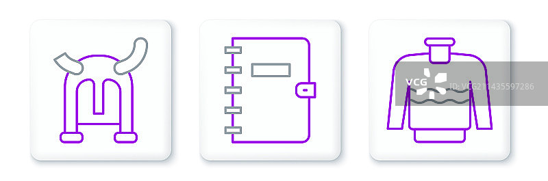 毛衣和戴角盔的维京人图片素材