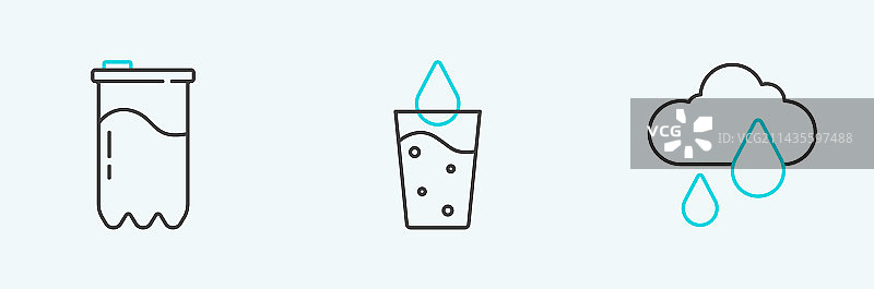 线条云彩，含雨和滤水器滤芯图片素材