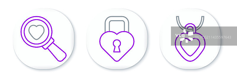 心形搜索项链图片素材