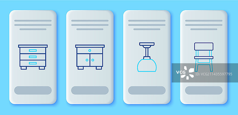 家具床头柜台灯图片素材