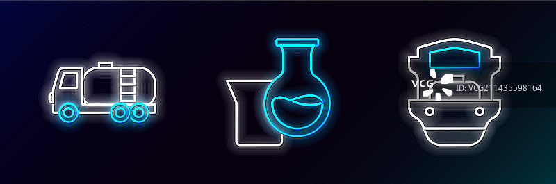 油轮油罐车和汽油图片素材