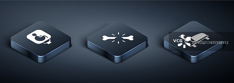 2.5D残疾人轮椅与病床图片素材