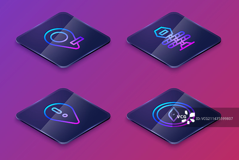 2.5D带感叹号的位置图片素材