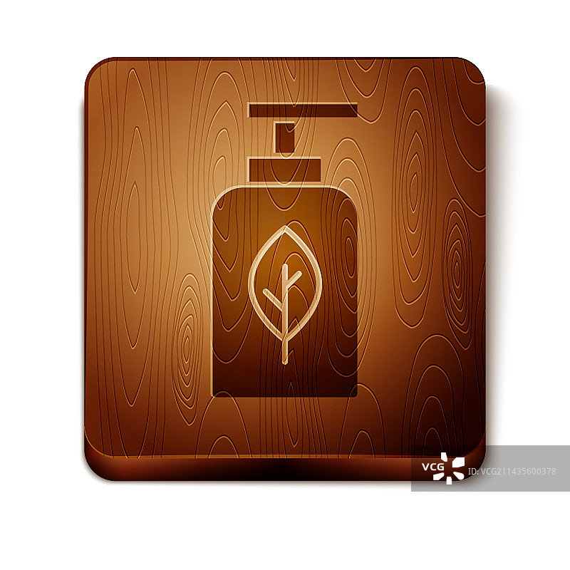 白色背景上的棕色精油瓶图标图片素材