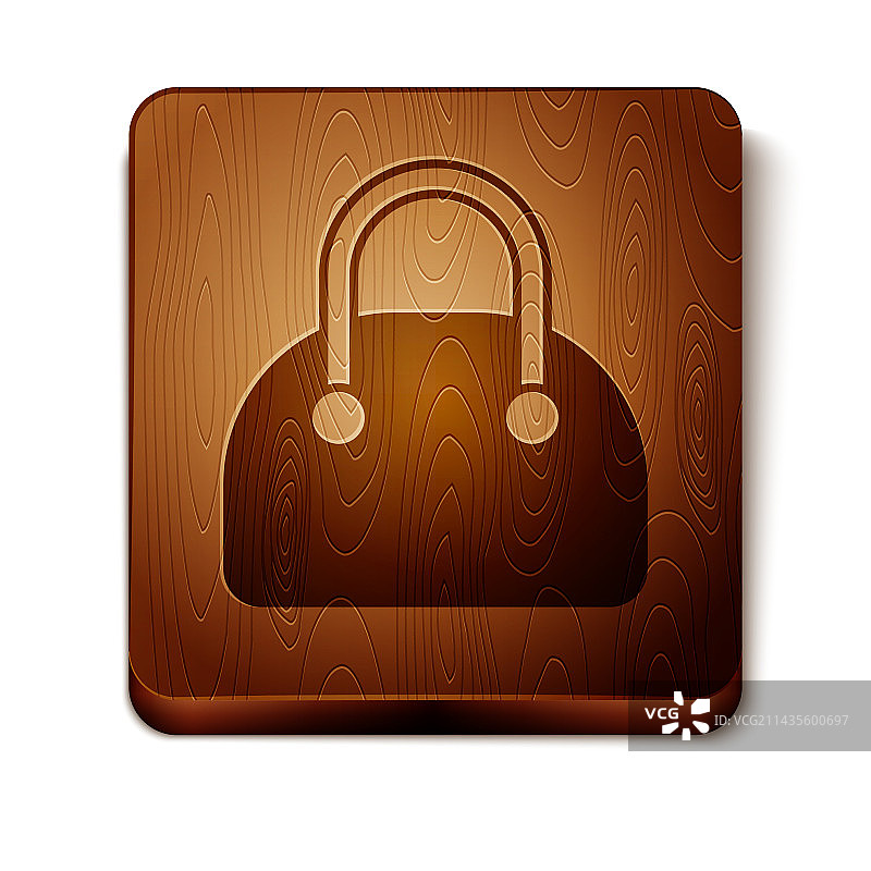 白色背景上的棕色手提包图标图片素材