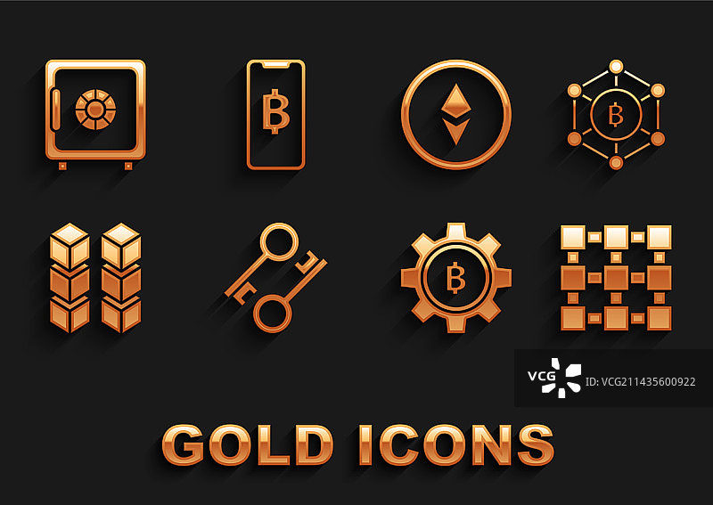 加密货币密钥区块链技术图片素材