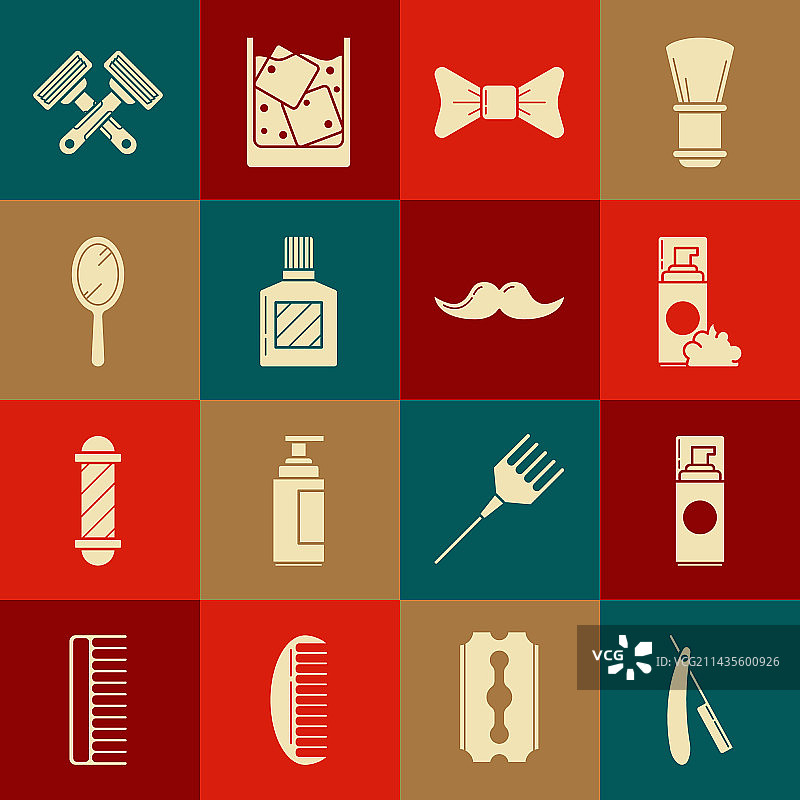 剃须刀剃须泡沫领结套装图片素材