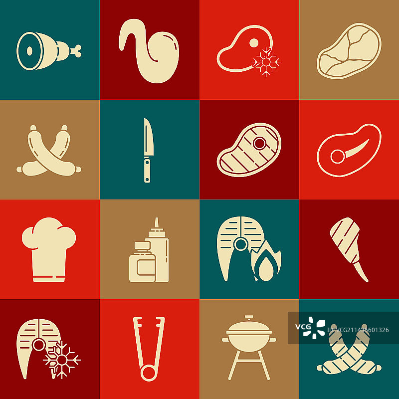 香肠牛排肉类组合图片素材