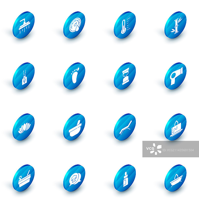 桑拿温度计竹制香薰扩散器组合图片素材