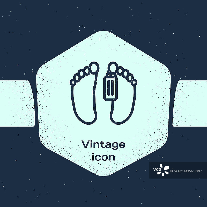 复古线条带身份牌的遗体图片素材