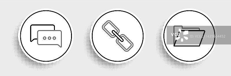 线条文档文件夹语音气泡聊天素材图片素材