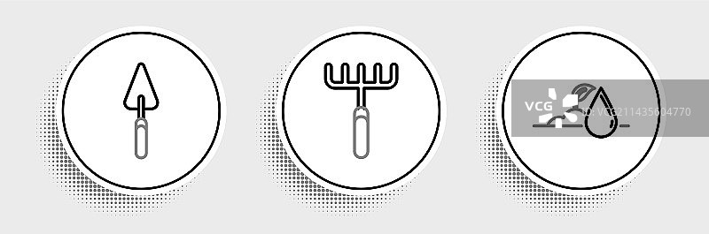 浇水、嫩芽、园艺铲图片素材