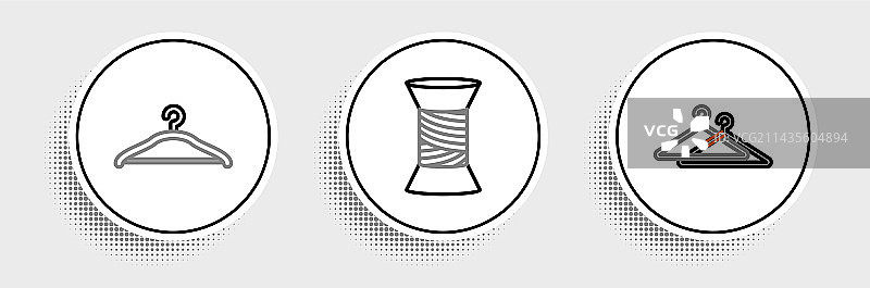 衣架、衣柜、缝纫线等图标图片素材