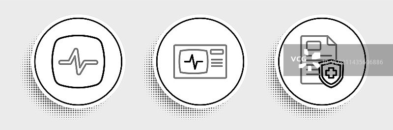 病历心率监护仪设置图片素材