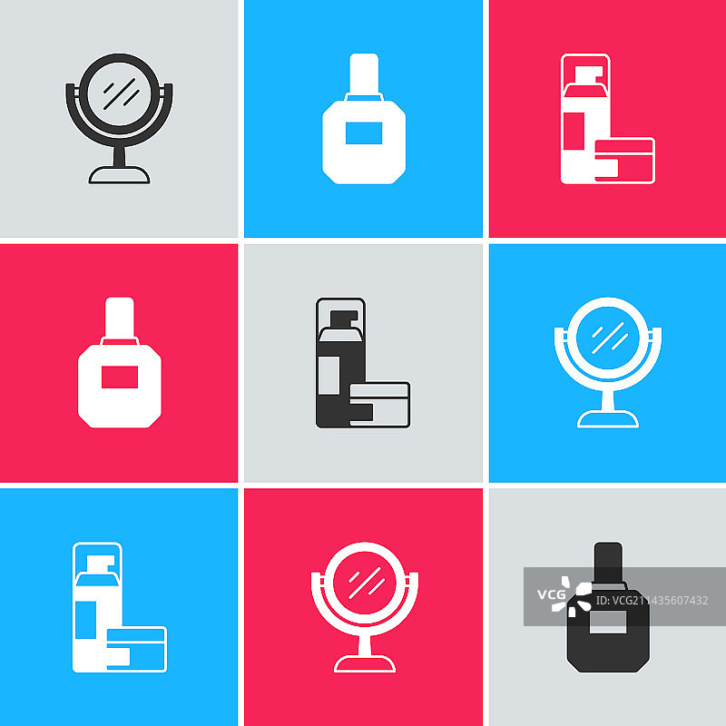 手势与镜子剃须膏剃须泡沫互动图片素材