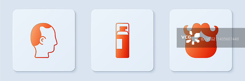 剃须啫喱泡沫秃头和胡须合集图片素材